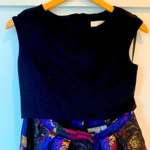 Aidan Mattox Crop top + Flowing skirt